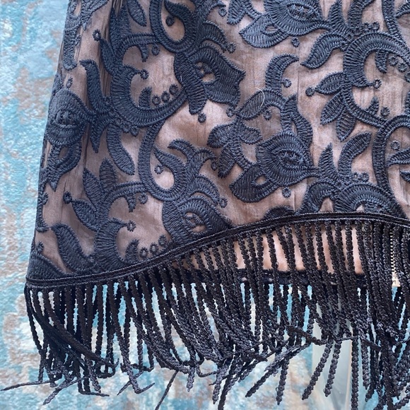 NWOT Lace and fringe top - Picture 2 of 6